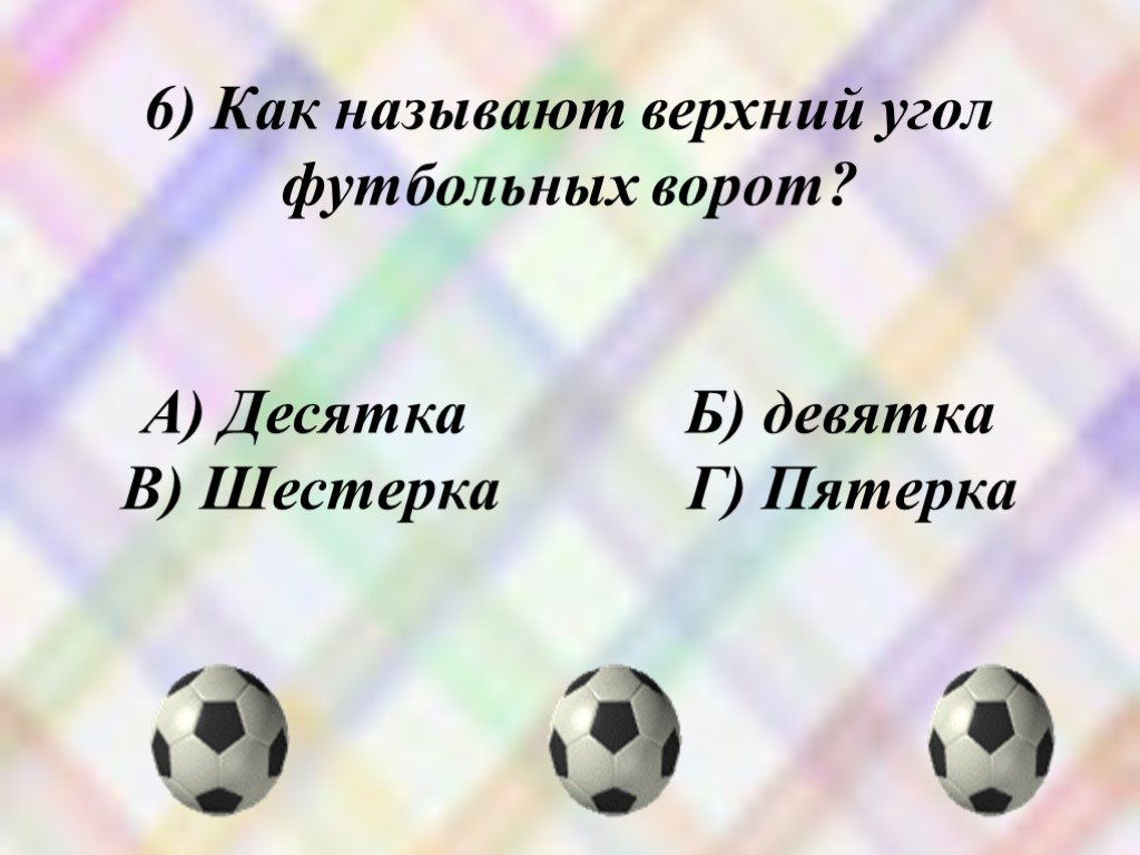 Верхний назовешь. Верхний угол ворот в футболе. Футбольные ворота девятка шестерка. Почему верхний угол ворот называется 9. Почему верхний угол футбольных ворот назвали 