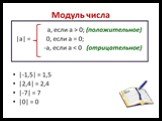 Выражения с модулем в углублённом курсе математики 6 класса Слайд: 12
