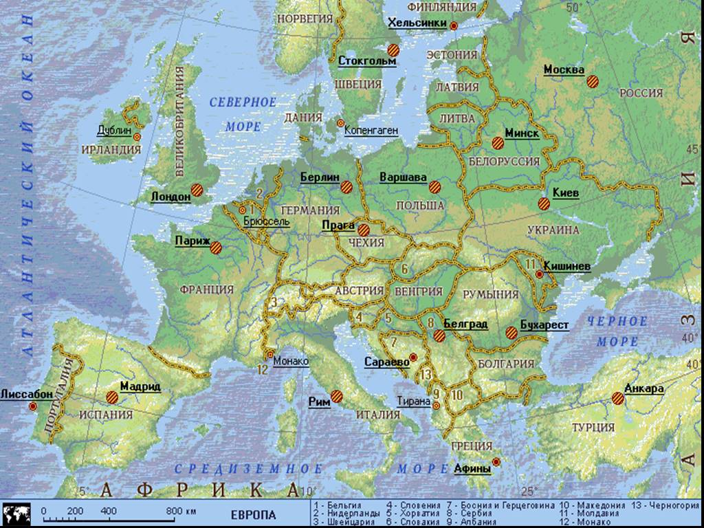 Западный мир какие страны. Карта зарубежной Европы со столицами. Карта зарубежной Европы государства и столицы. Карта зарубежной Европы с границами государств. Карта Европы с географическими объектами.