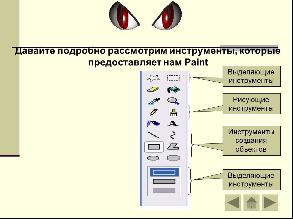 Инструменты для создания изображения