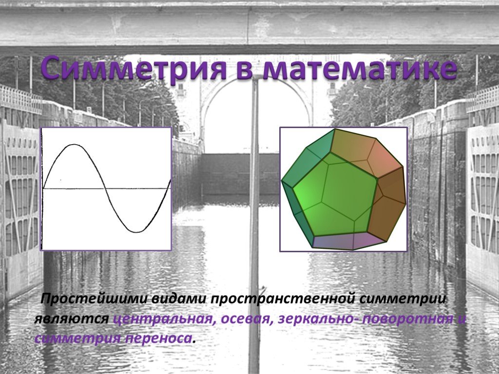 Симметрия пространственных фигур. Зеркально поворотная симметрия. Зеркальная и осевая симметрия. Трехмерная симметрия.