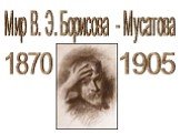 Мир В. Э. Борисова - Мусатова. 1870 1905