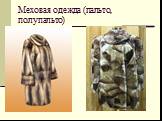 Меховая одежда (пальто, полупальто)