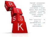 Причиной возникновения рисков являются неопределенности, существующие в каждом проекте. Риски могут быть “известные” - те, которые определены, оценены, для которых возможно планирование. Риски “неизвестные” – те, которые не идентифицированы и не могут быть спрогнозированы.