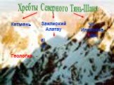 Кетмень Заилиский Алатау Чу-Илийские горы Геология -. Хребты Северного Тянь-Шаня