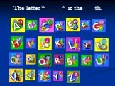 The letter “ ____ ” is the ___th.