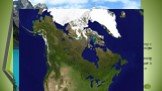 Расположение Канады. Канада занимает большую часть Севера Северной Америки. 75 % территории — зона севера. Канада имеет общую сухопутную границу с США на юге и на северо-западе (между Аляской и Юконом) и протянута от Атлантического океана на востоке до Тихого — на западе и Северного Ледовитого — на 
