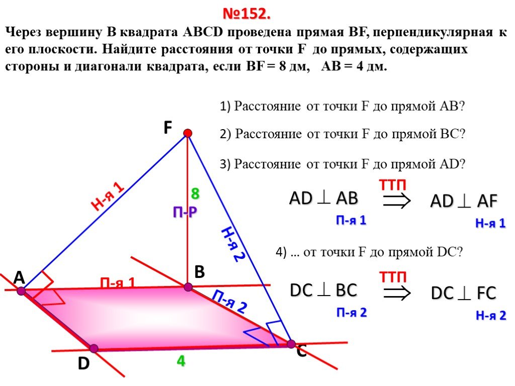 Установите соответствия опираясь на рисунок найдите расстояние от точки f до точки l если