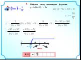 Найдите точку максимума функции y = ln(9x+10) – 9х. 8.