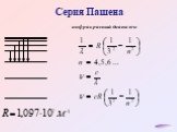 Серия Пашена. инфракрасный диапазон