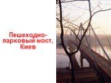 Пешеходно- парковый мост, Киев