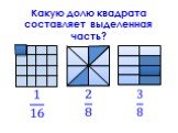Какую долю квадрата составляет выделенная часть?