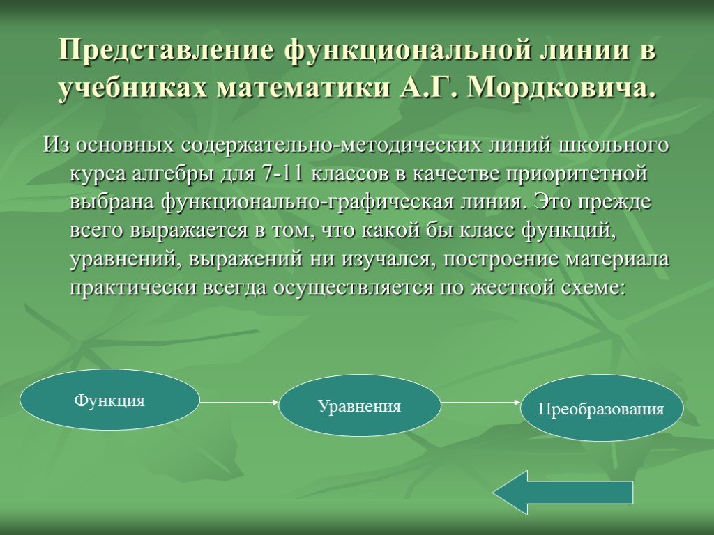 Функциональная линия. Функциональная линия в школьном курсе математики. Основные содержательные линии школьного курса математики. Функциональные линии. Содержательно методические линии.