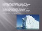 Замерзшая вода в виде льда принимает самые причудливые формы, это и глыбы айсбергов в ледяном море, и весенние сосульки с капелью, и бескрайние ледяные поверхности замерзших озер, фантазийное кружево замерзших водопадов. Ледяные скульптуры мастеров-художников поражают воображение. Снег покрывает зем