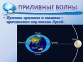 Причина приливов и отливов – притяжение вод океана Луной.