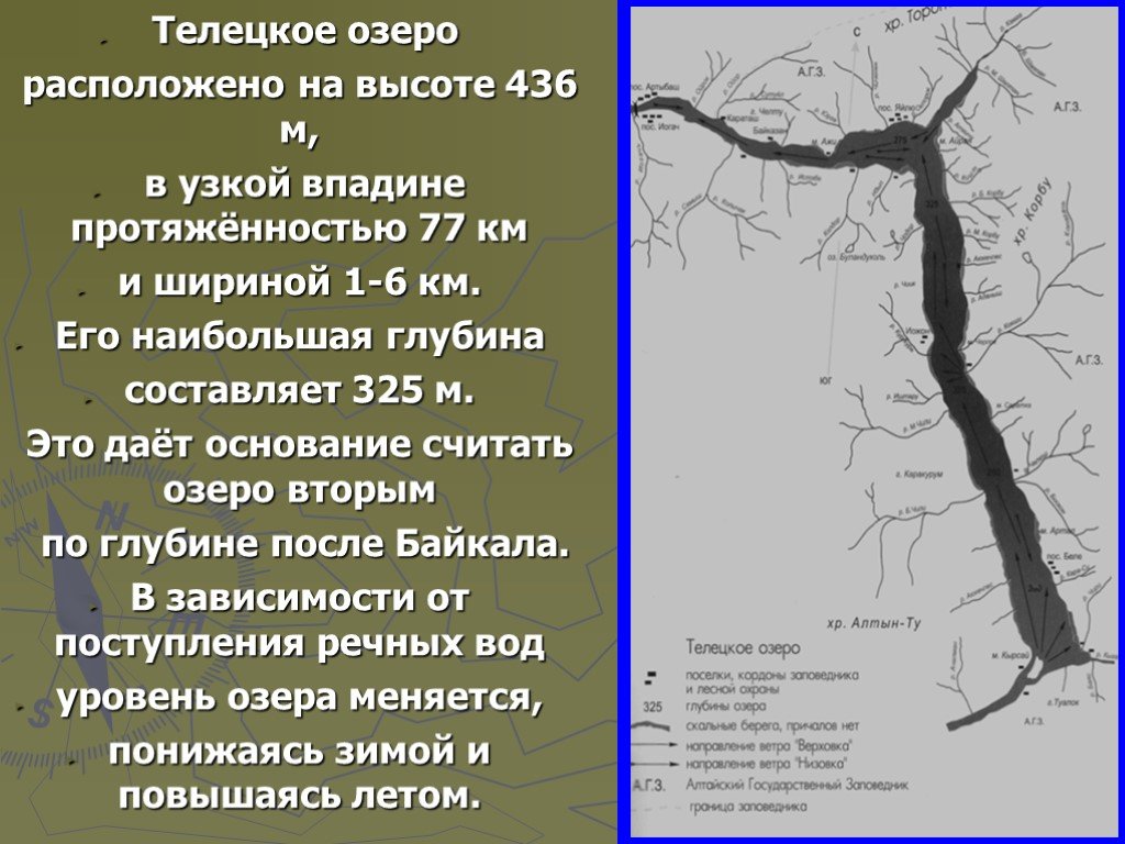 Телецкое озеро презентация