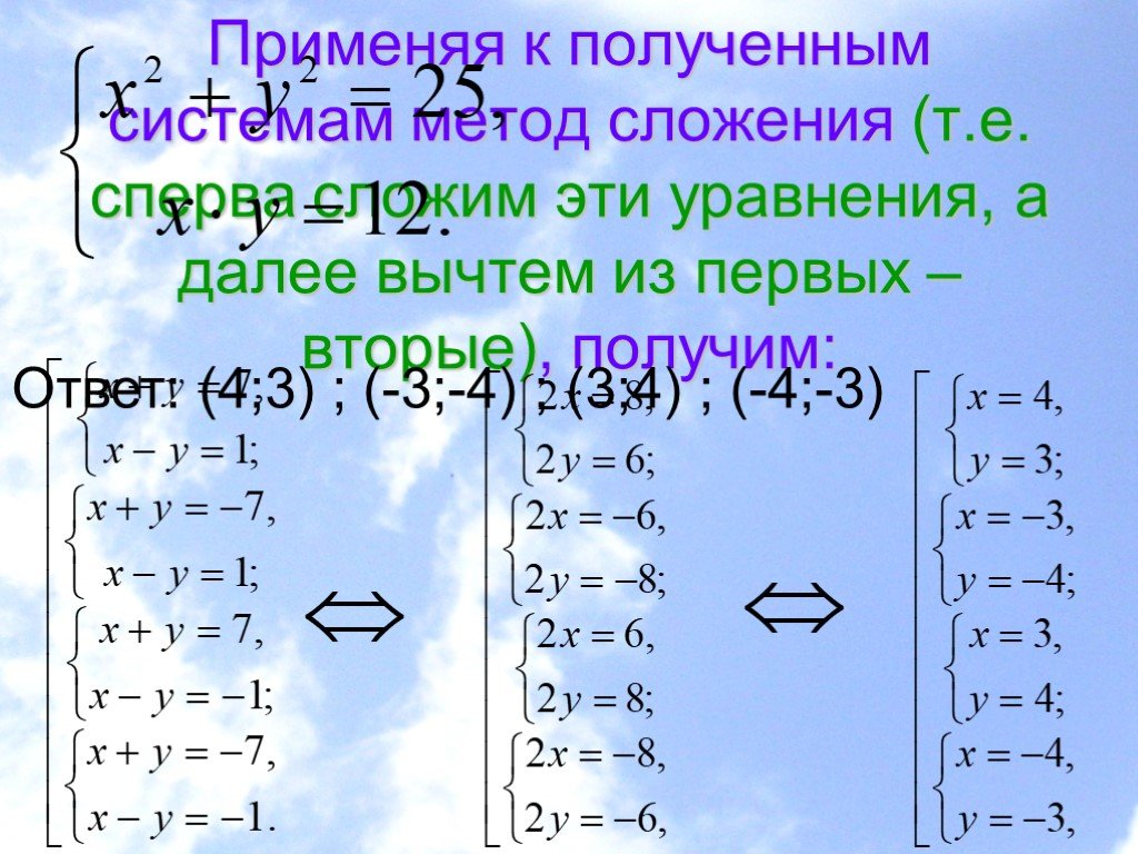 Метод сложения. Системы уравнений 11 класс. Способы сложения в математике. Как выполняется метод сложения. Система уравнений когда складывать а когда вычитать.