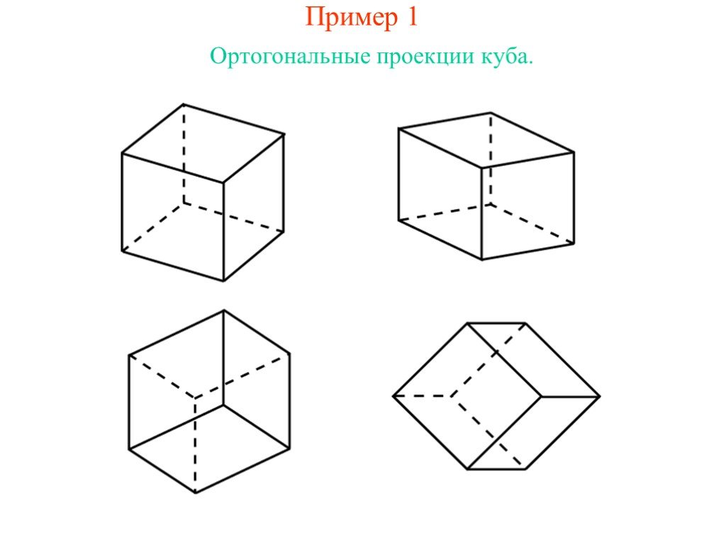 Чертеж куба в трех проекциях 4 класс