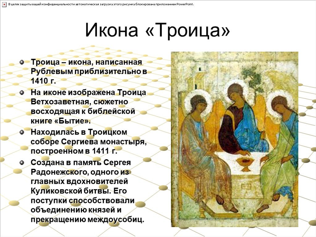 Описание святой иконы. Троица Андрея Рублёва 2023.