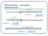 х ≥ 8 Промежуток: х ≤ 8 х – любое число