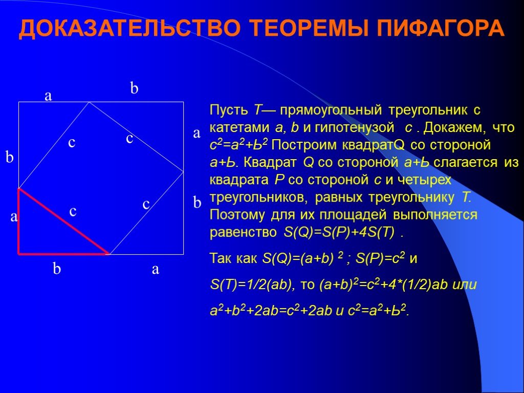 Виды теоремы пифагора. Теорема Пифагора доказательство теоремы. Теорема Пифагора 2 доказательства. 3 Доказательства теоремы Пифагора. Док во теоремы Пифагора 8 класс.