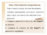 Тире ставится между частями бессоюзного сложного предложения, если части относятся друг к другу по смыслу как действие и его результат. 1. Ударишь ракеткой по мячу — он взлетит. 2. Ударишь по стакану — он разлетится вдребезги. 1. Ударишь ракеткой по мячу (и что будет?) он взлетит. 2. Ударишь по стак