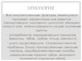 этиология. Все многочисленные факторы, являющиеся пусковым механизмом для развития патологических состояний слизистой оболочки полости рта, можно разделить на две основные группы: употребление раздражающих продуктов (алкоголь, табак, грубая пища, пряности) долго существующие стоматологические пробле