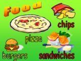 pizza burgers sandwiches chips