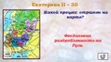 Екатерина II – 30. Феодальная раздробленность на Руси. Какой процесс отражен на карте?