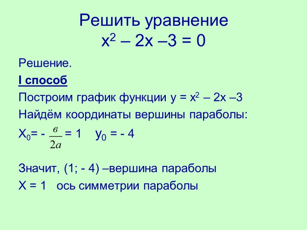 Уравнения содержащие параметры