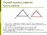 < А=< А1, то можно наложить на так, что вершина А совместится с вершиной А1, а стороны АВ и АС наложатся соответственно на лучи А1В1 и А1С1. АВ = А1В1, то сторона АВ совместится со стороной А1В1. АС = А1С1, то сторона АС совместится со стороной А1С1. Имеем: совместились точки В и В1, С и С1. С