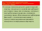 В поисках психосексуального удовлетворения жертвы сексуального насилия мастурбируют достоверно чаще, чем остальные, склонны к мастурбаторным эксцессам, отличаются наличием ярких обсессивных мастурбаторных фантазий с элементами мазохизма, с присутствием выраженных признаков маскулиности виртуальных п