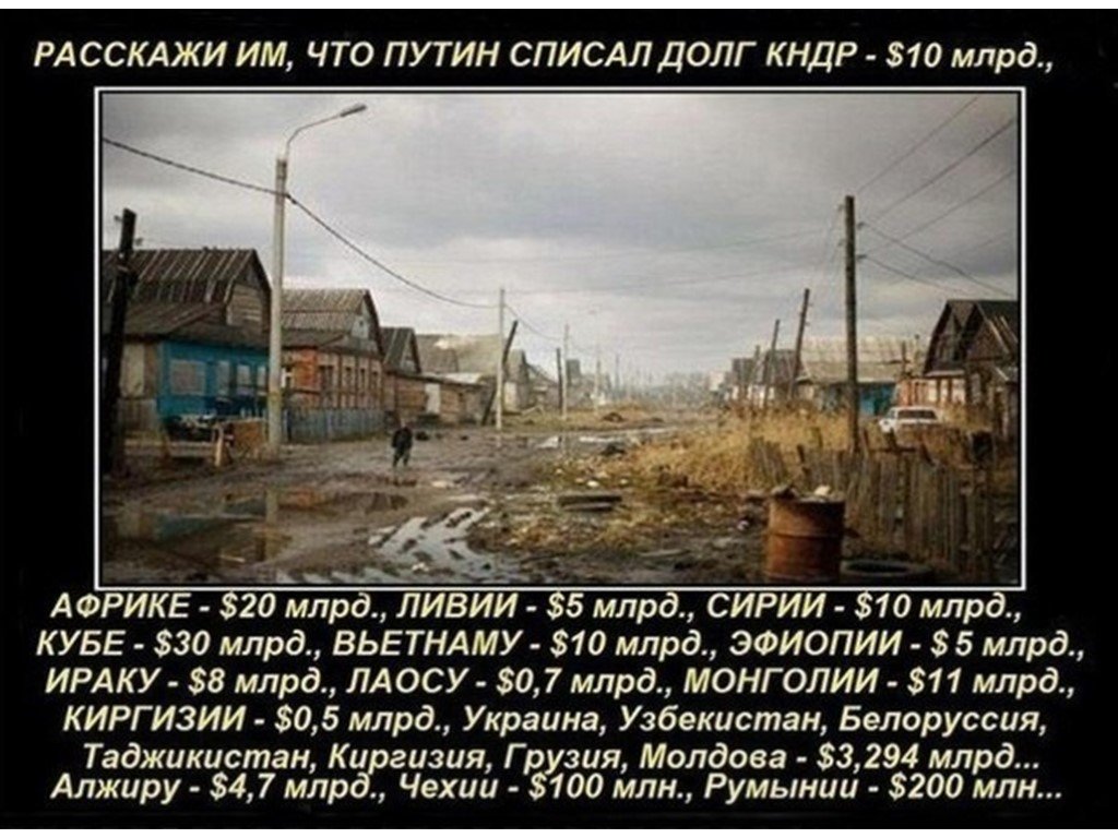 Списание долгов россией