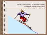 По горе с углом наклона  спускается лыжник. Коэффициент трения лыж о снег µ. Найти ускорение спортсмена.