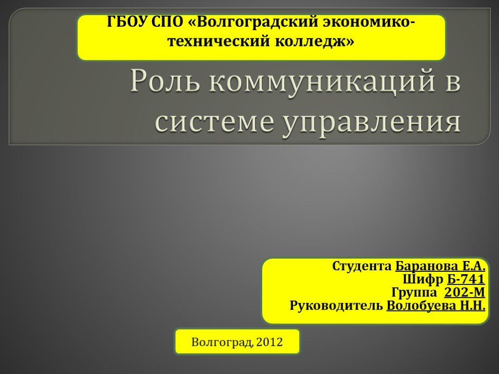 Роль коммуникации в группах