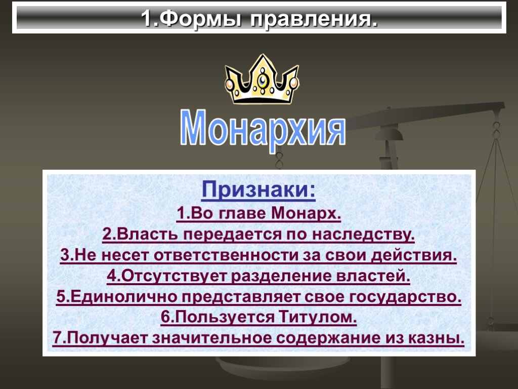 Формы правления государством 1 монархия 2. Формы правления презентация. Презентация на тему форма государства. Власть передается по наследству форма правления. Власть монарха передается по наследству.