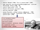 повести "Кража" (1966), "Где-то гремит война" (1967), цикл повестей, рассказов автобиографических о детстве "Последний поклон" (1968 – 92), повесть "Царь-рыба" (1972 - 75), Повесть "Печальный детектив" (1986), рассказ "Людочка" (1989), рома