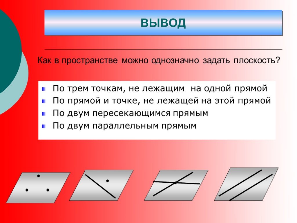 Какие из перечисленных фигур задают единственную плоскость. Плоскость в пространстве можно задать. Как в пространстве можно однозначно задать плоскость. Как задать плоскость. Как задается плоскость в пространстве.