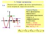 1.4. Касательная к графику функции, проведённая в точке экстремума параллельна оси Ох. f (x1 ) = f (x 2) =f (x3 ) = f (x 3) = 0