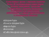 В настоящее время у проекта имеется более 50 потенциальных инвесторов, готовых вкладывать средства в дальнейшее развитие комплекса. В основном это организации, работающие в сфере туристического и гостиничного бизнеса. «Шория-Тур» «Томск-Шория-Тур» «Евраз-Тур» «Каскад» «Сибспецтрасса» и др.