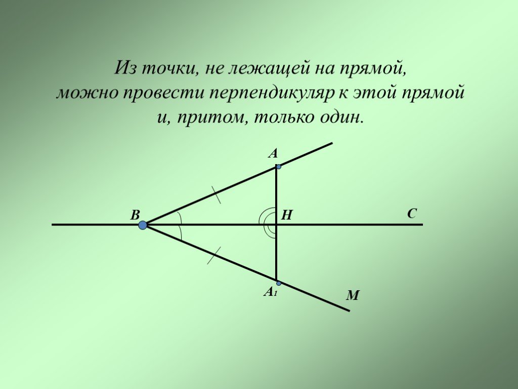 Из точки на прямой можно провести. Перпендикуляр к прямой 7 класс доказательство. Теорема о перпендикуляре к прямой. Доказательство теоремы перпендикуляр к прямой. Теорема о единственности перпендикуляра.