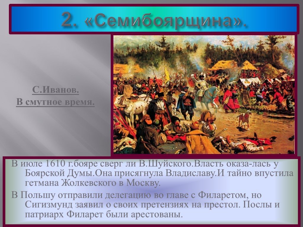 Окончание смутного времени. Семибоярщина в Смутное время. Семибоярщина Ивана 4. Второе ополчение Семибоярщина. Смутное время картина Иванова.