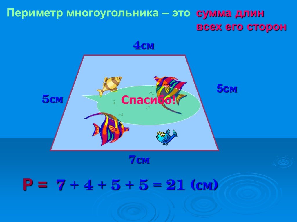 Сумма длин всех сторон