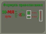 Формула правописания. 10-МЯ путь Р.п. Д.п. П.п. Т.п. И ем 3 скл. 2 скл.