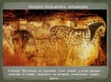 В пещере Пеш-Мерль на отдельной стене длиной 4 метра рисунки нанесены в технике трафарета, по которому распылялась жидкая краска. ПЕЩЕРА ПЕШ-МЕРЛЬ (ФРАНЦИЯ)