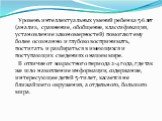 Уровень интеллектуальных умений ребенка 5-6 лет (анализ, сравнение, обобщение, классификация, установление закономерностей) помогают ему более осознанно и глубоко воспринимать, постигать и разбираться в имеющихся и поступающих сведениях о нашем мире. В отличие от возрастного периода 2-4 года, где та