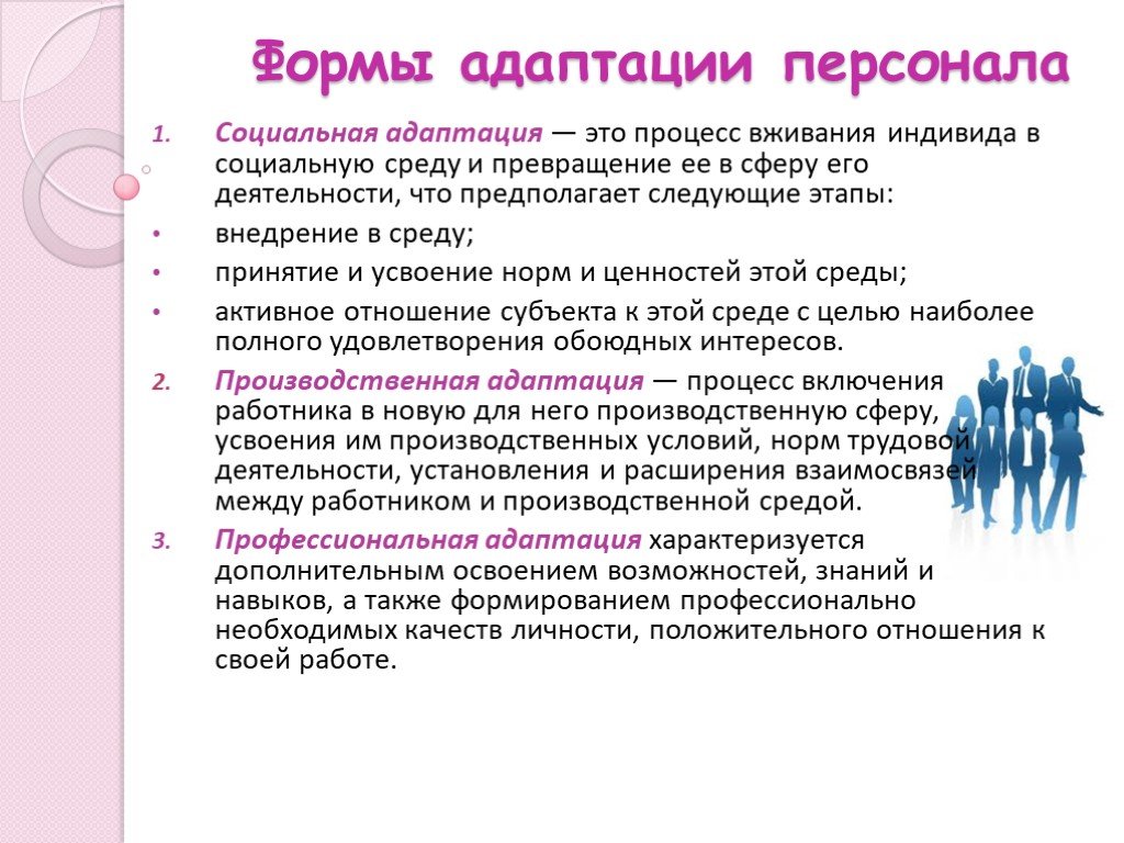 Адаптация персонала презентация