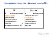Определение понятия «биологическое ЛС». 1 Определение EMEA