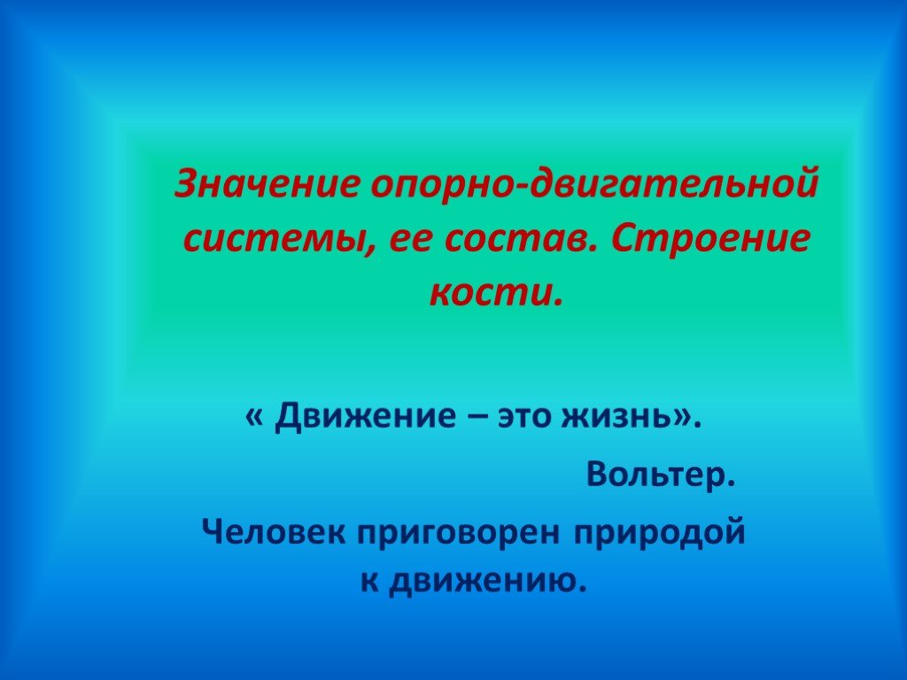 Опорно двигательная система презентация 7 класс