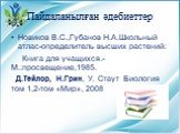 Пайдаланылған әдебиеттер. Новиков В.С.,Губанов Н.А.Школьный атлас-определитель высших растений: Книга для учащихся.- М.:просвещение,1985. Д.Тейлор, Н.Грин, У. Стаут Биология том 1,2-том «Мир», 2008